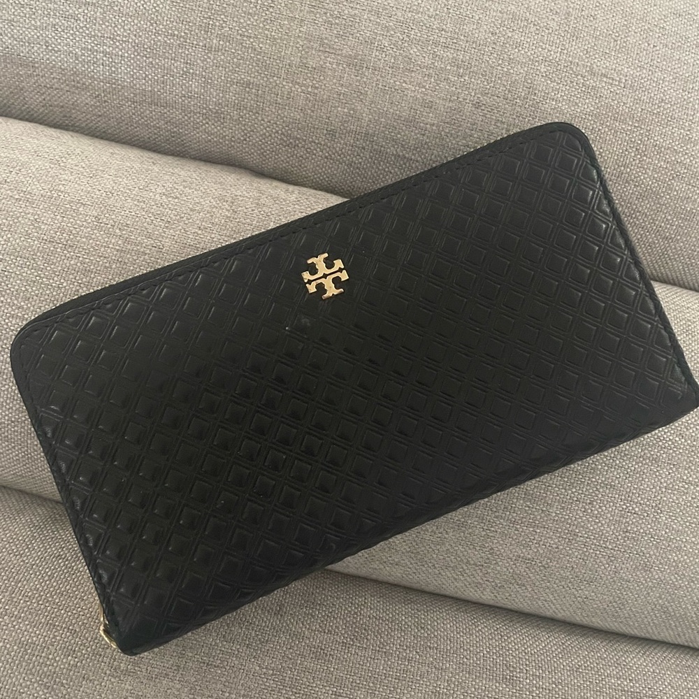 Tory Burch Black Long Wallet
